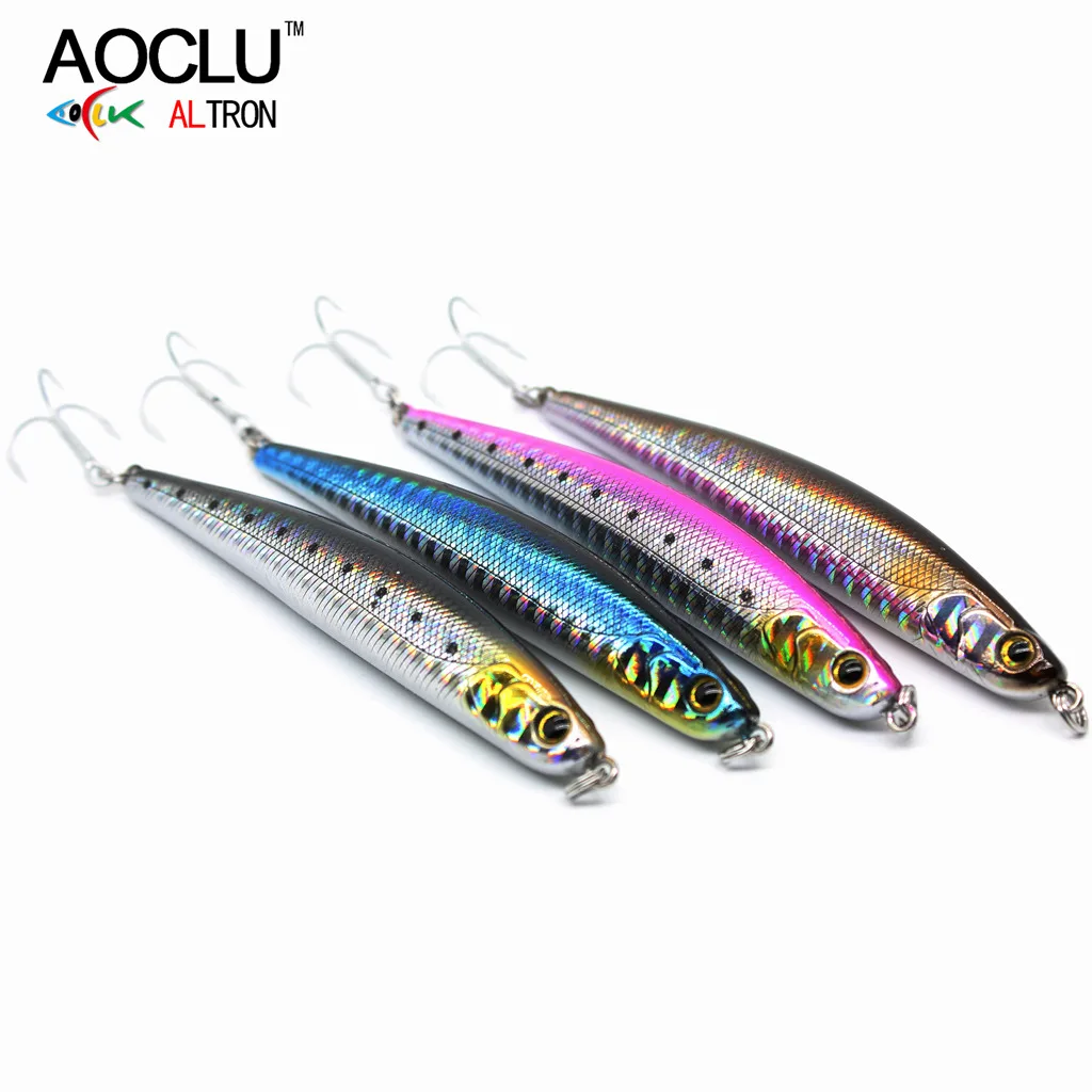 AOCLU Sinking Stick Bleistift Wobbler 9cm 28,3g Harten Köder Locken Bass Frische Salzwasser VMC Haken Tiefsee Boot felsen Angeln – Detail 2