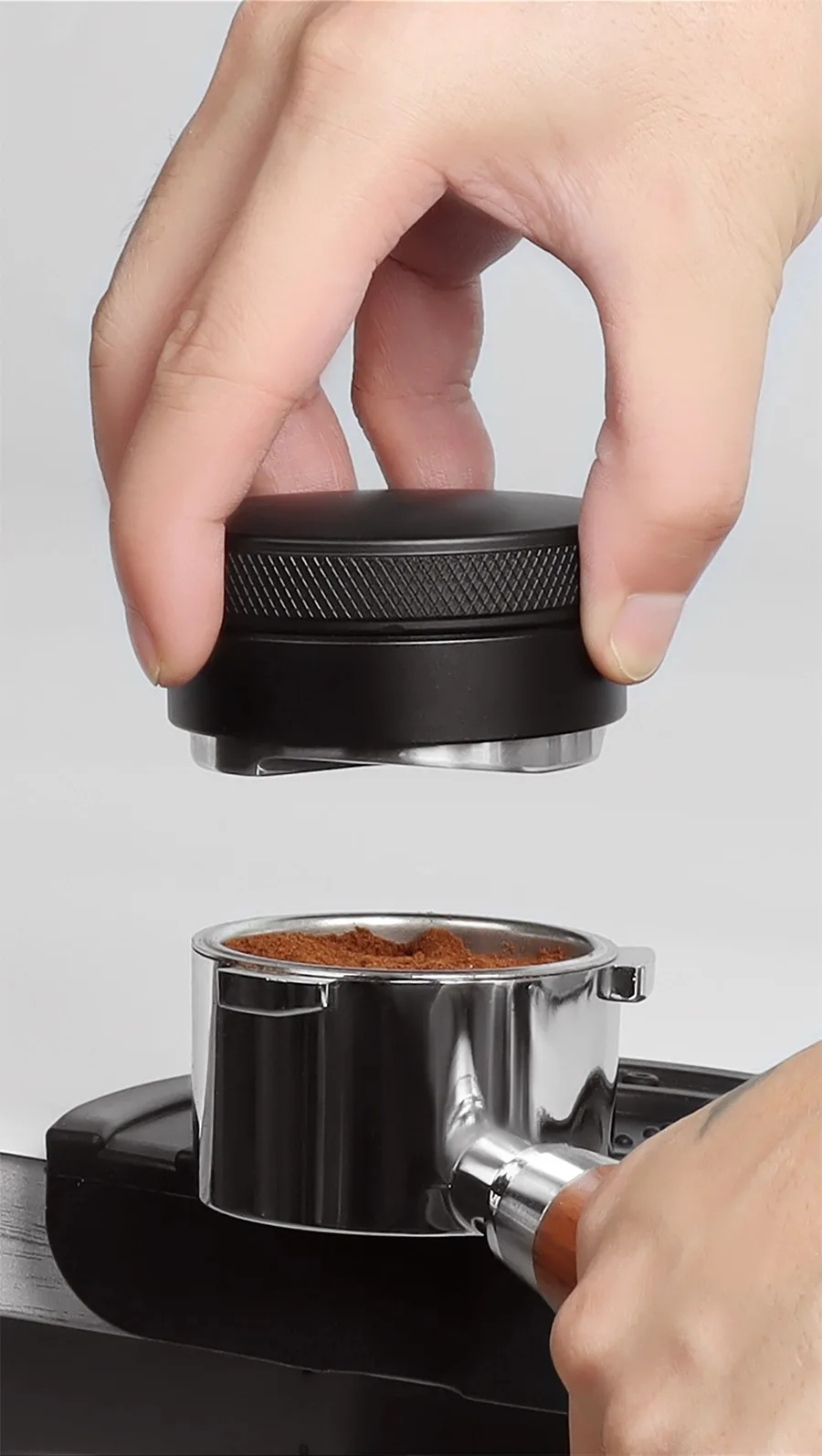 Kaffeeverteiler für Espresso / Nivellierwerkzeug mit 3 geneigten Ebenen, Verstellbarer Palm-Tamper, Passend für 51/53/58 mm Siebträgernivellierwerkzeug kaffeeverstellbarer tamperpalm tamper barista kaffee verteilwerkze – Detail 4