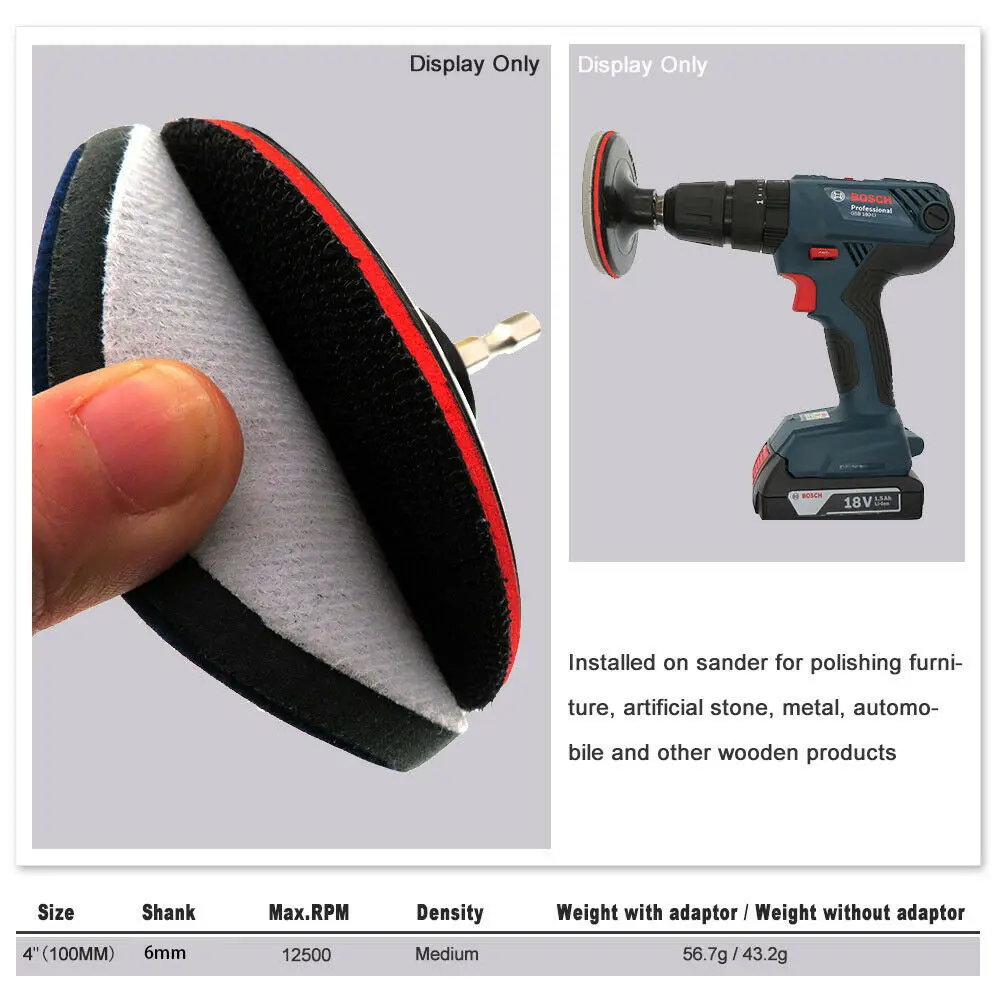 4 Cal 100mm Hook & Loop podkładka do polerki M10 zamocowanie wiertła dla szlifierka kątowa tarcza szlifierska tarcza ścierna papier ścierny stożki polerskie