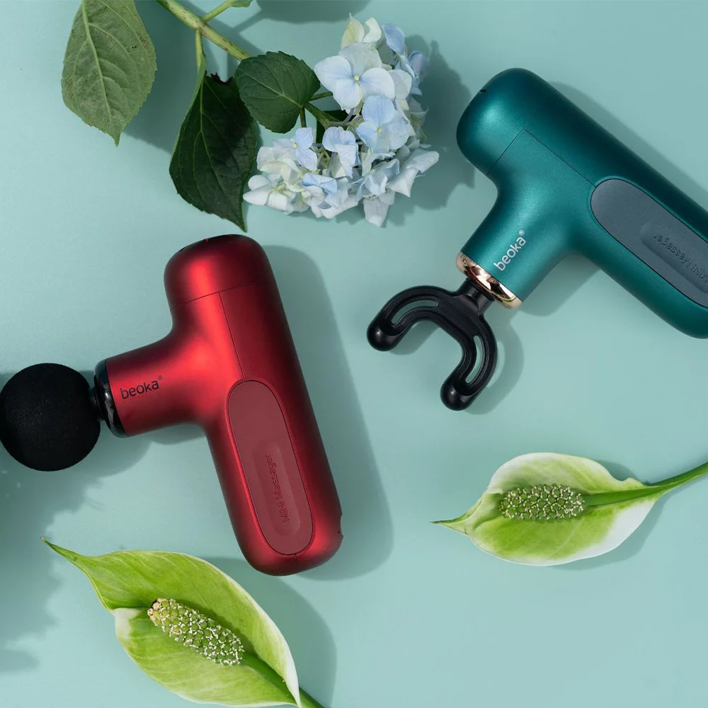 Beoka 2025 Professional Deep Tissue Fascia Heated Cooled Body Facial Muscle Massage Vibrating Deep Percussion Massage