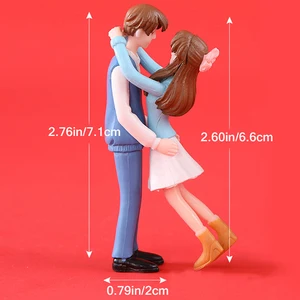 2 buah Mini Romanic Sweety Pasangan Kekasih Patung Miniatur Kerajinan Ornamen Taman Peri Kerajinan Resin Hadiah Hadiah Hari Valentine 12 dekorasi romawi penjualan terbaik - №