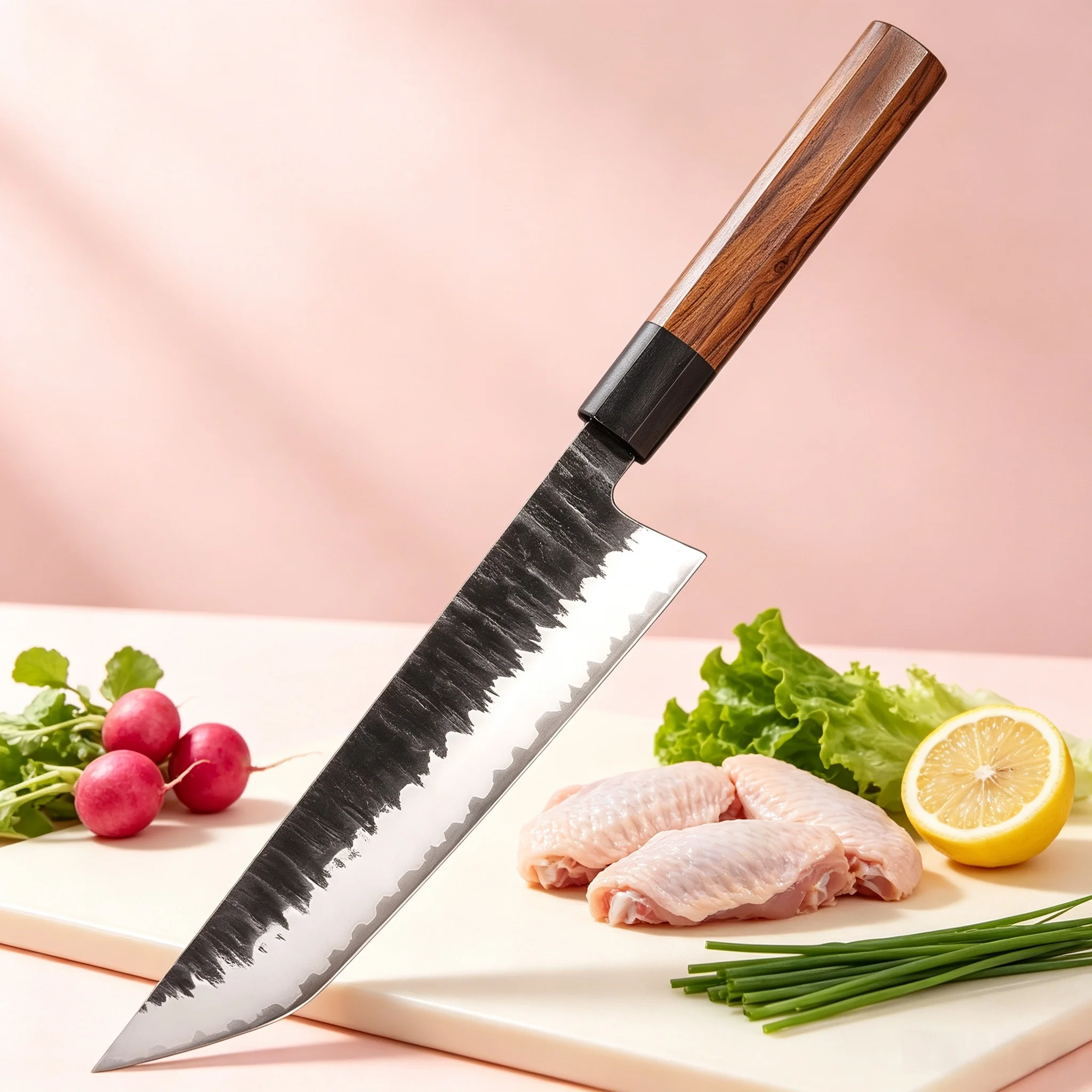 Professional Japanese Salmon Sushi Chef Knife Hand Forged Sharp Cutting Slicing Knife Kitchen Essentials Tools Kitchen Utensils