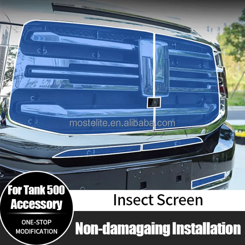 

For GWM Tank 500 OEM Carbon Steel Front Grille Insect Screen Net High Quality Accessories