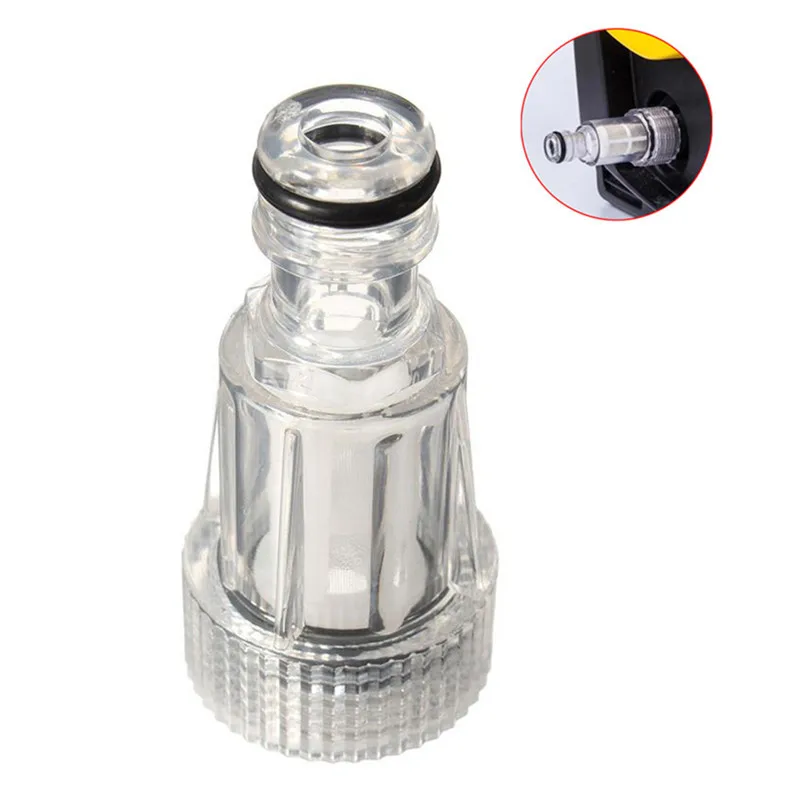 

Car Washing Machine Water Filter High-Pressure Washer Transparent Water Inlet Connector Car Washer High Pressure Washers