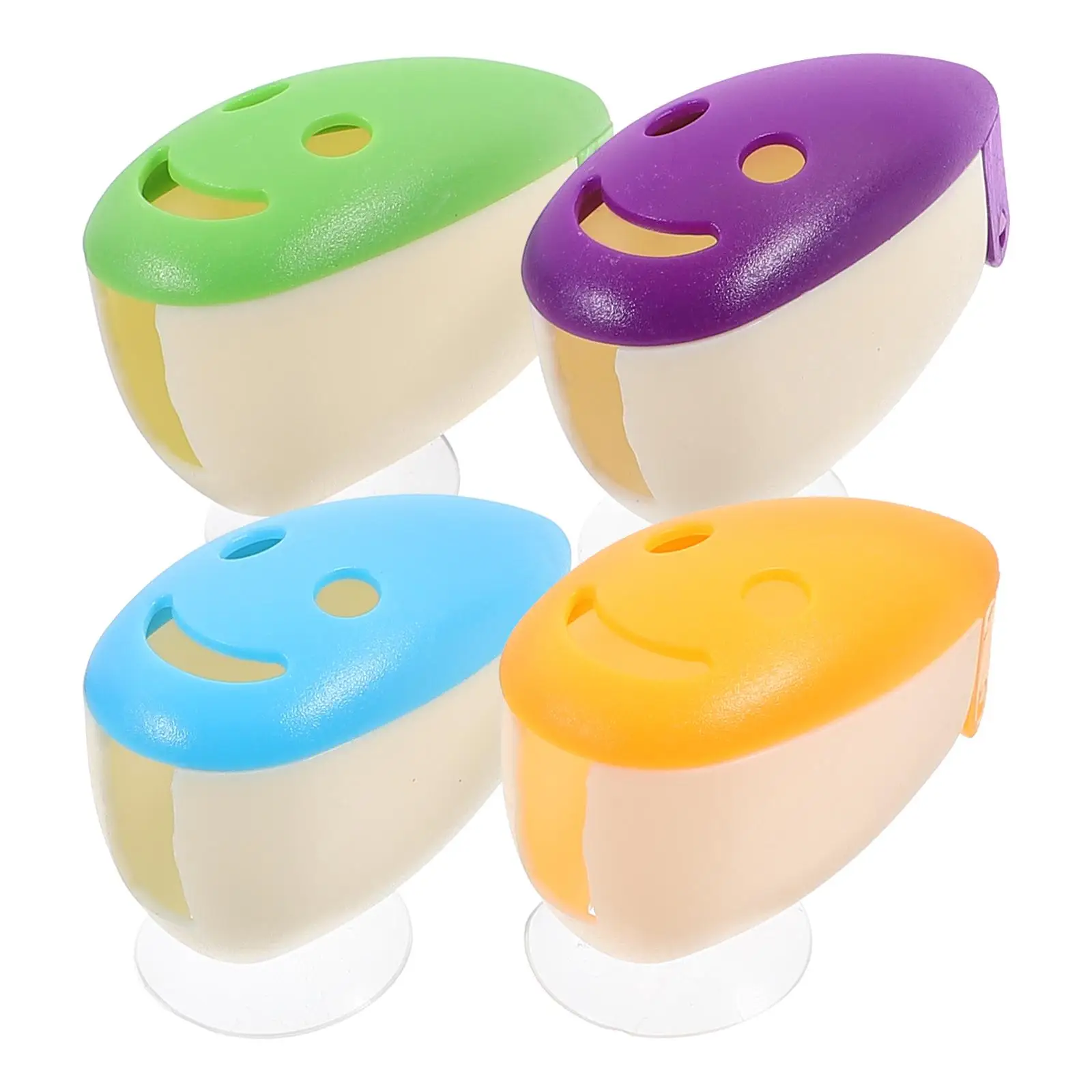 

4 Pcs Hygienic Toothbrush Holder Smile Holders Dispenser Vented Cover Stand Adult Slim