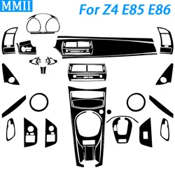 For BMW Z4 E85 E86 03-08 Piano Black Gear Shift Air Outlet Window Lift Dashboard Steering Wheel Pnael Suit Car Interior Sticker