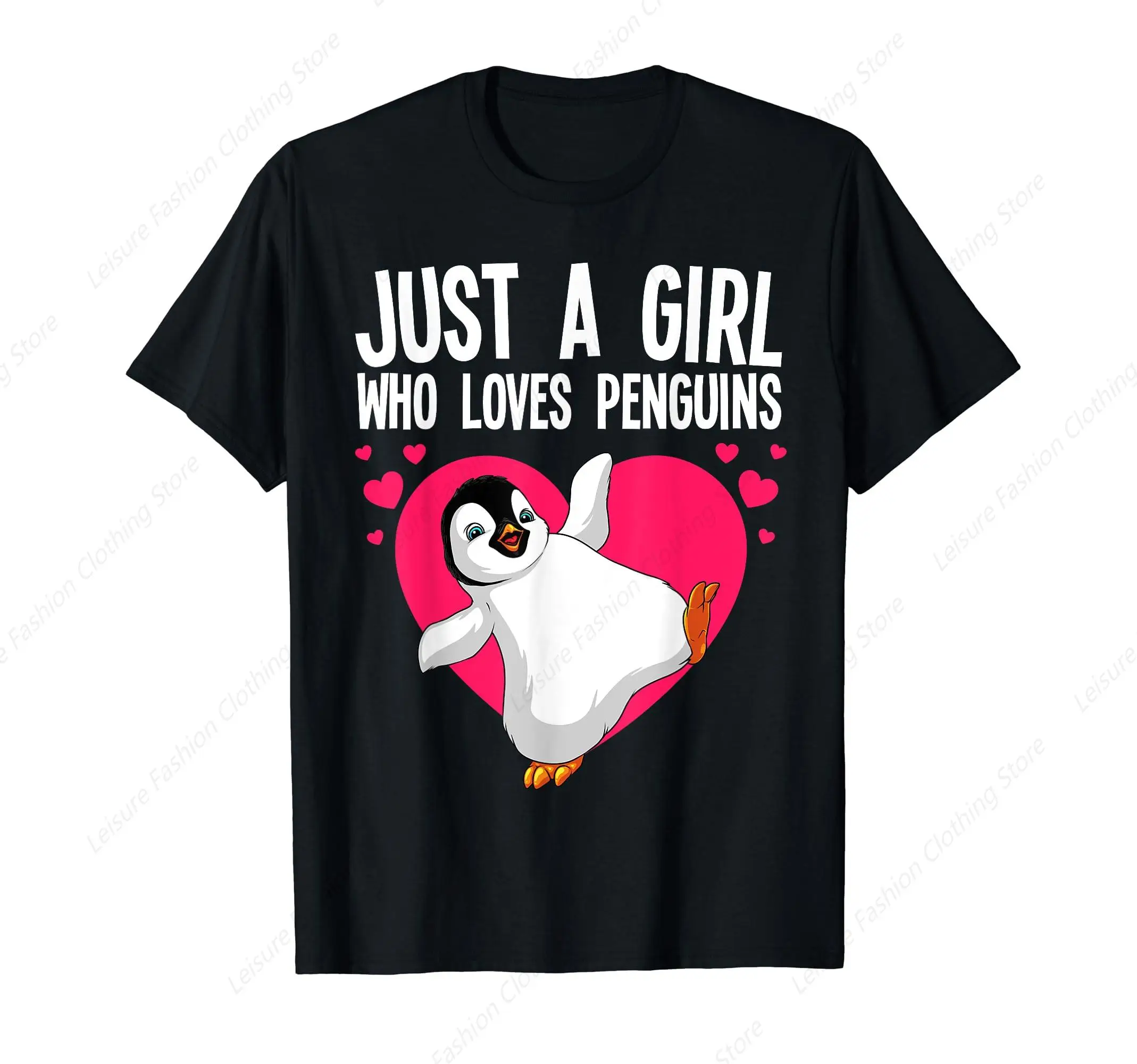 Funny Penguin Art For Women Girls Kids Her Penguin Lover T-Shirt