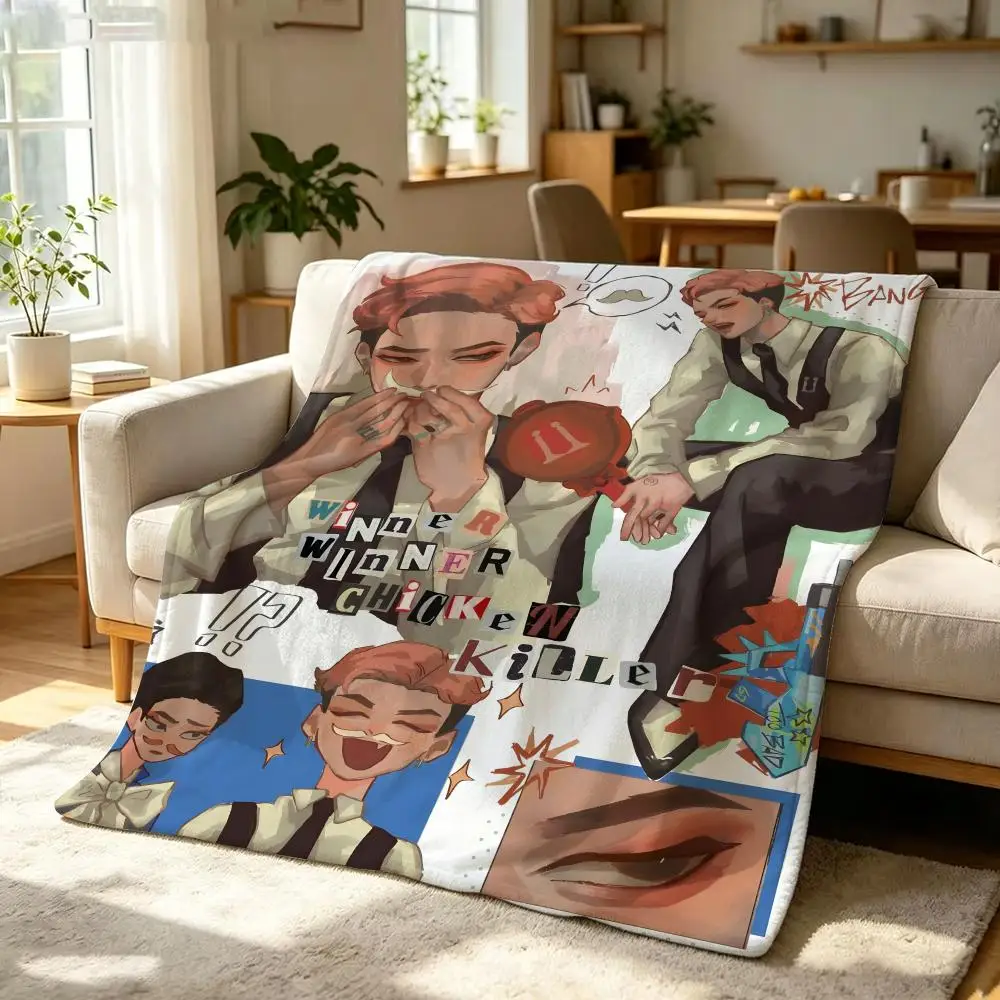 Music gon  G-G-DraThrow Soft Warm Flannel Throw Blanket, Multi-use for Sofa Bed Office Nap