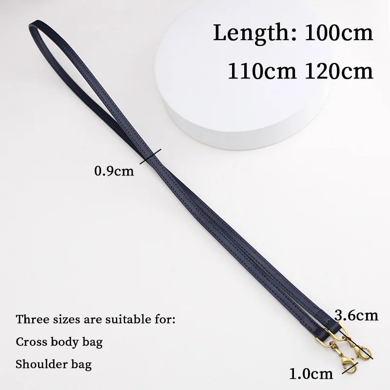 TINBERON Leather Shoulder Bag Strap Replacement Handbag Strap Bag Part Accessories Fits for Saddle Bag Dark Blue Shoulder Straps