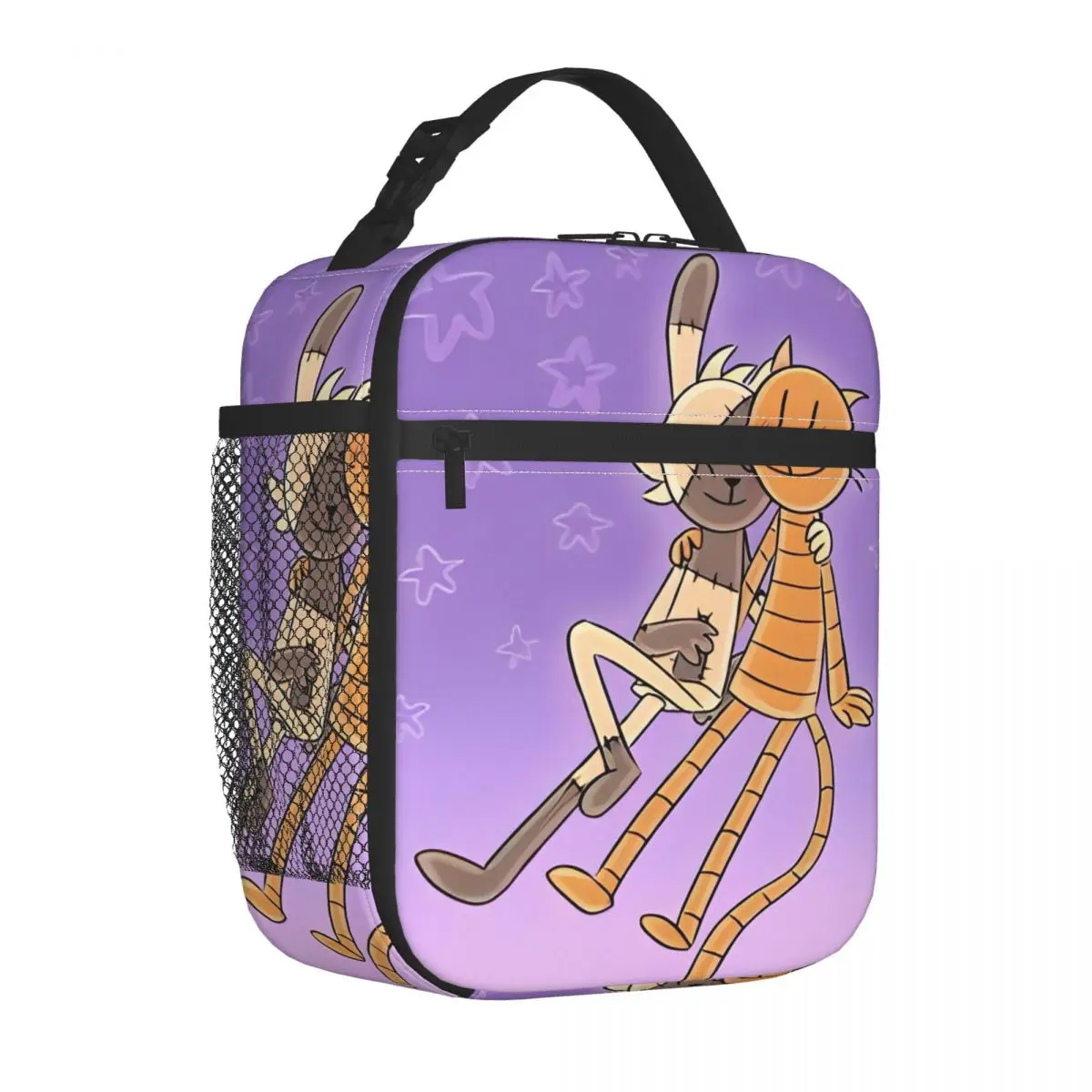 

Petey Cat Dog Man Anime Insulated Lunch Bag Leakproof Cartoon Meal Container Cooler Bag Lunch Box Tote Work Outdoor Bento Pouch