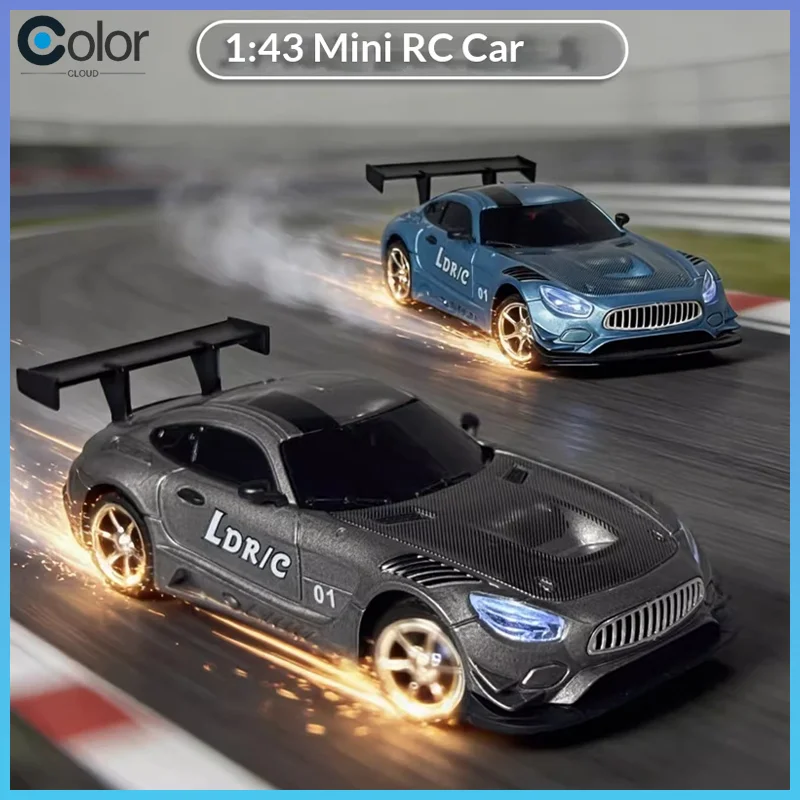 Ldrc 1/43 Scale Ld4301 Rc Car 4wd Full Proportion 2.4g Remote Control With Gyroscope Drift Racing Children Toys Adult Gifts