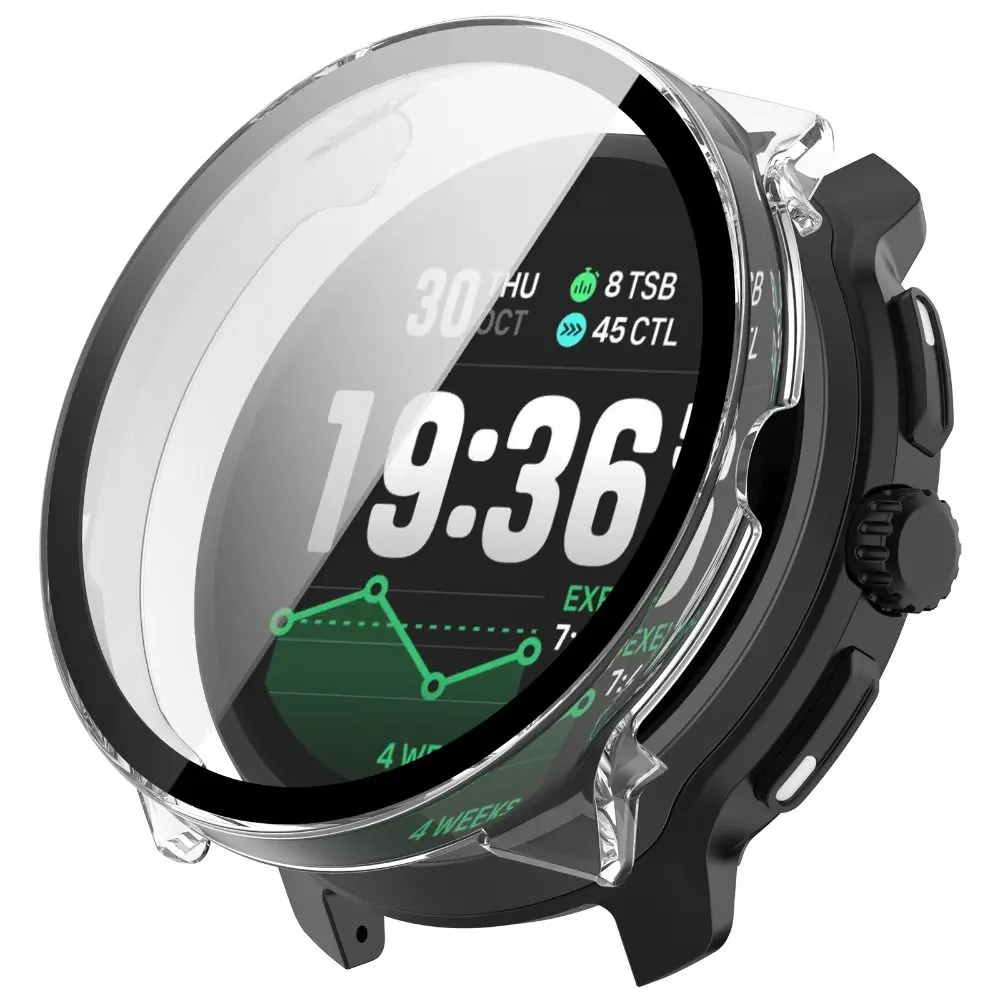 PC + حافظة واقية مقسى مضادة للخدش تغطية كاملة واقي للشاشة غطاء صلب لـ Suunto Race 2
