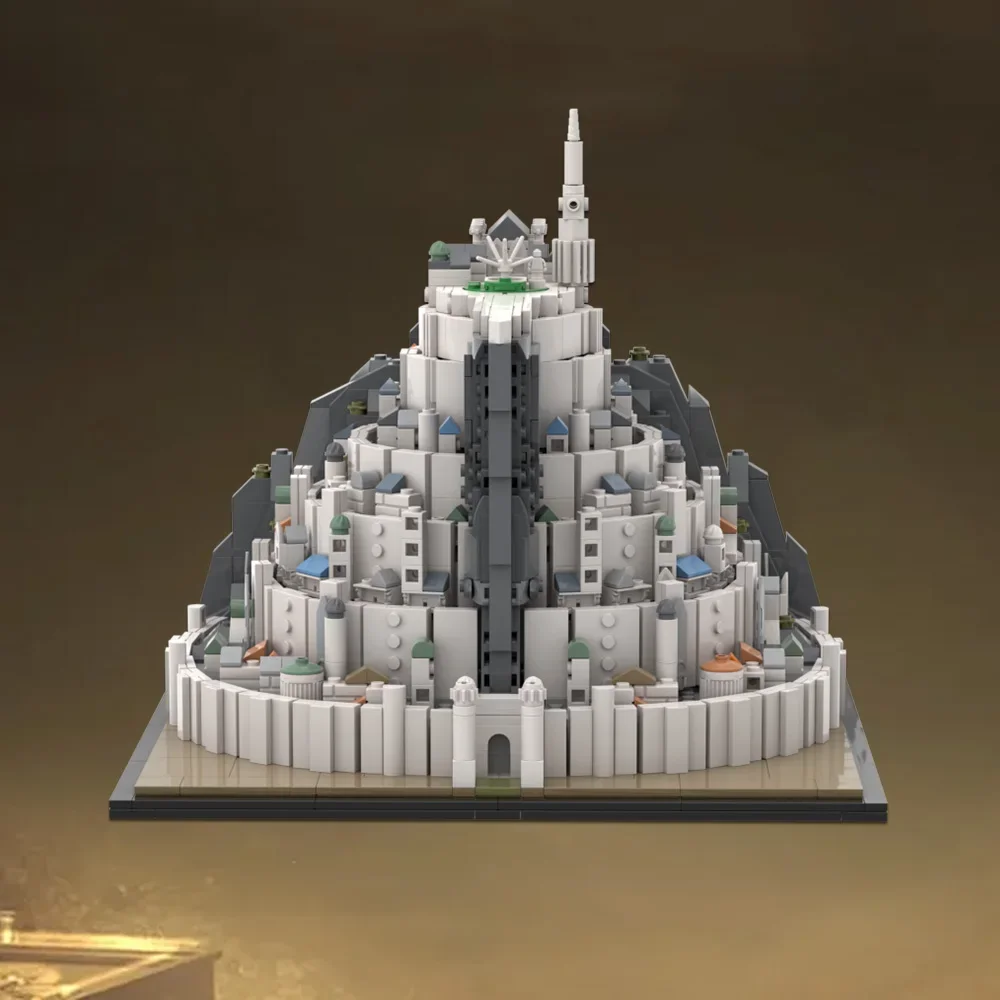 MOC Movie Rings Minas Tirith City Skyline Building Blocks The White Council Bricks Gollum Monster Toy for kids Birthdays Gifts