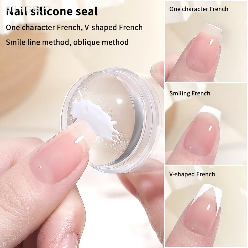 

Набор для нейл-арта: силиконовый штамп для ногтей и скребок с колпачком, инструмент для полировки, печати и создания маникюрных шаблонов