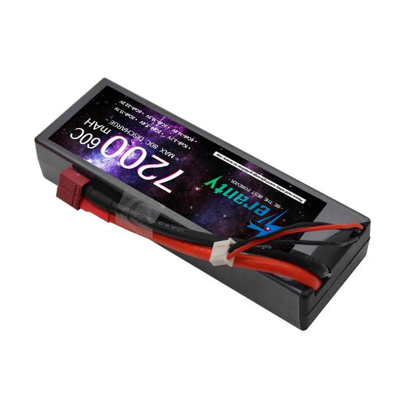 Teranty 7.4 فولت 7200 مللي أمبير 60C 2S غطاء واقٍ مزخرف لهاتف آيفون RC بطارية ليبو ل Traxxas 1/10 سيارة كوادكوبتر هليكوبتر Akku Bateria