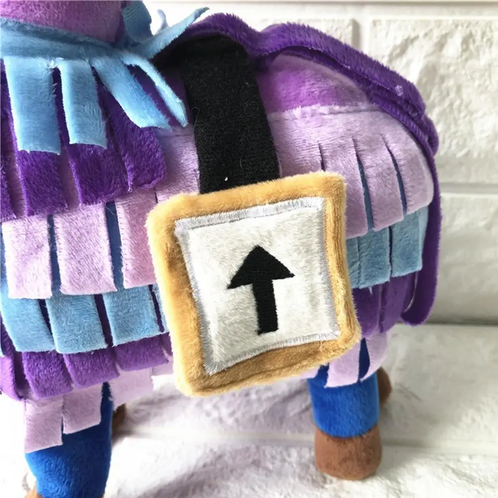 20/34cm Purple Horse Doll Rainbow Alpaca Plush Toy Game Character Peripheral Collection Gift Soft Pillow Decoration Anime Style