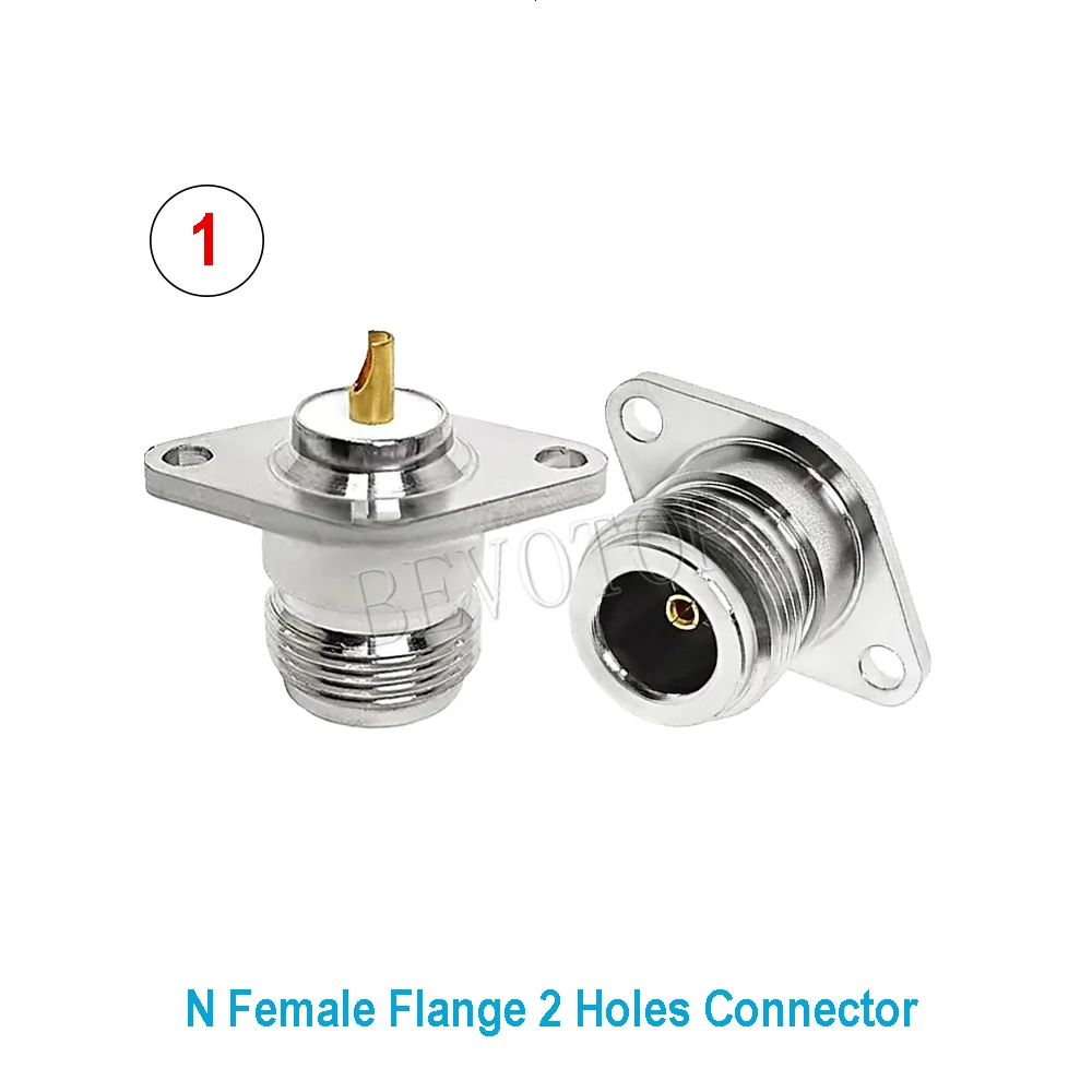 L16 N Type Female Jack 2Hole 4-holes Flange Rhombic Chassis Panel Mount Socket Connector N Female Fast Delivery Welding Terminal