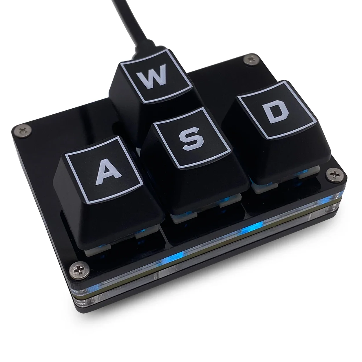 Mini 4-Key Keypad Work Shortcut Key Game Keyboard One-Handed Mechanical Gaming Keypad Programmable USB-C Customized Keyboard