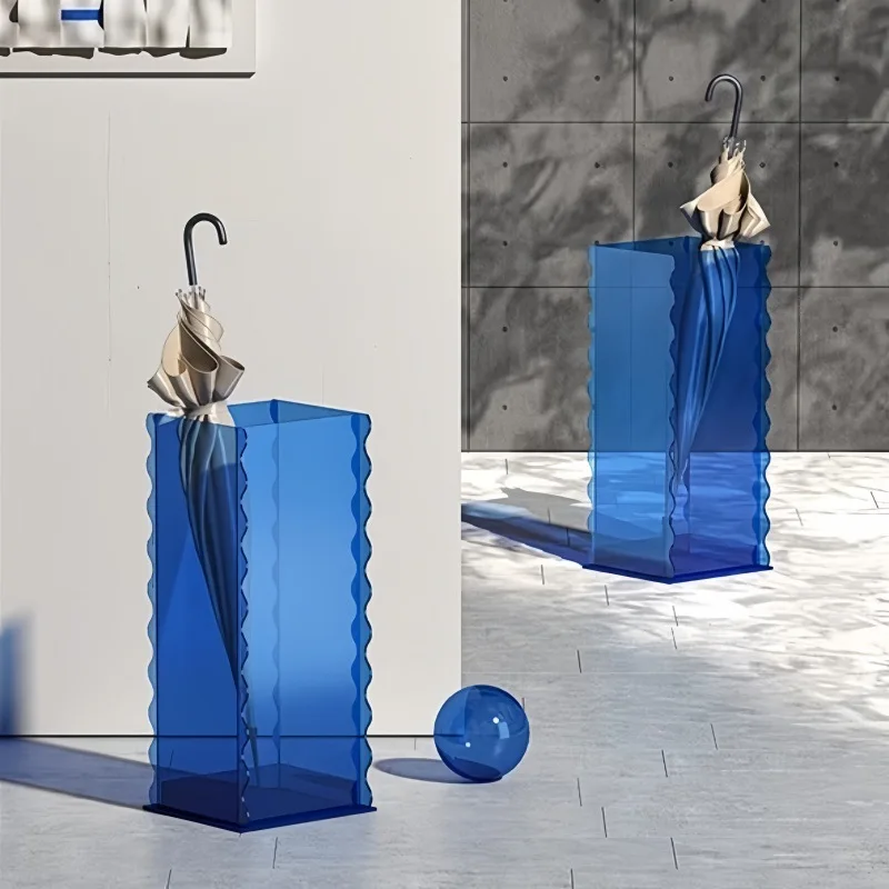 

Acrylic umbrella stand Color creative light luxury coffee shop Commercial home door ins wind storage umbrella bucket fixed