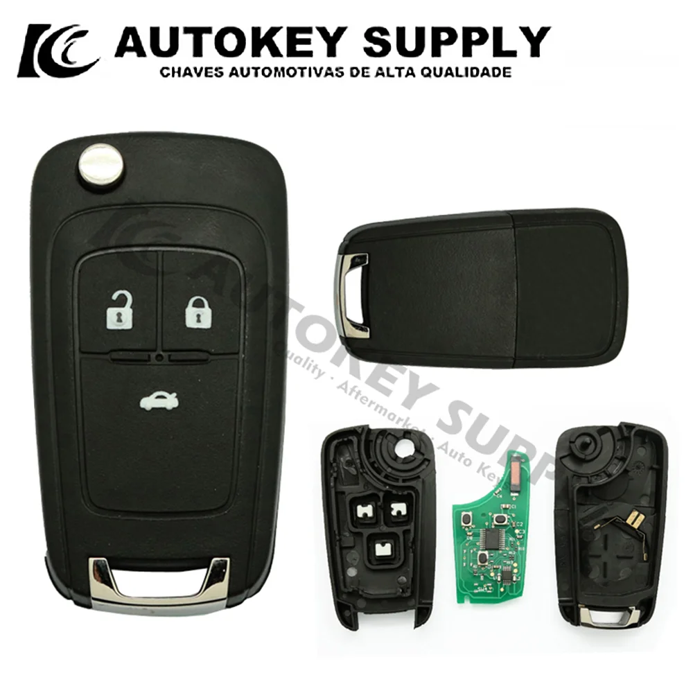

Autokeysupply AKGMC406 3 кнопки дистанционного ключа 433 МГц для Chevrolet
