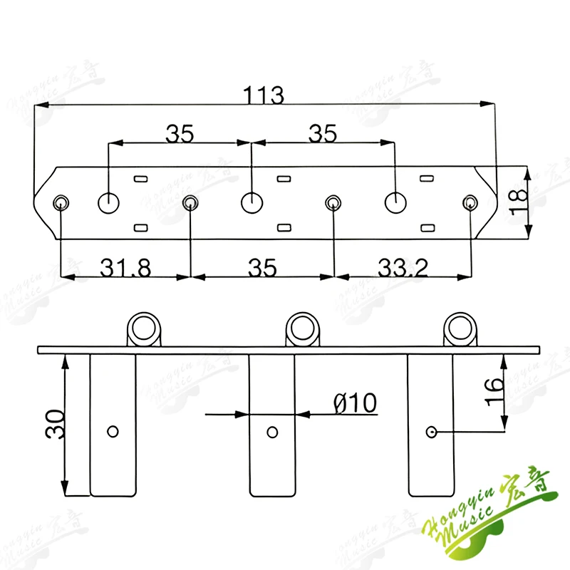 HUATOOL Klassische Gitarre Tri-Integrierter Knopf, Saitenwinder-Knopf, Stimmwirbel, Metallzubehör – Detail 11