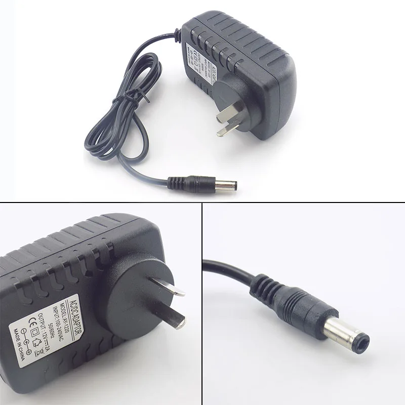 Australian AU plug 12V 2A 2000mA 100-240V AC to DC Power Adapter Supply Charger Charging for CCTV Camera Systems