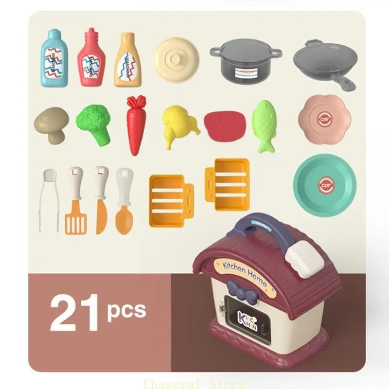E7CE Cuisine réaliste pour house multifonctionnel pour le cadeau créatif pour enfants