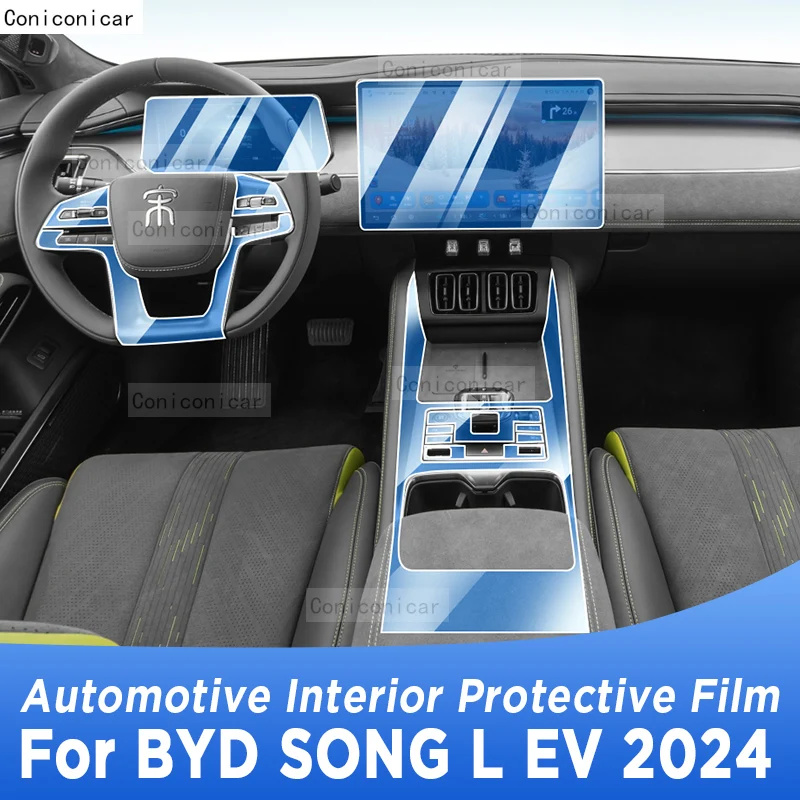 

For BYD SONG L EV 2024 Gearbox Panel Navigation Automotive Interior Protective Film Anti-Scratch Sticker Accessories