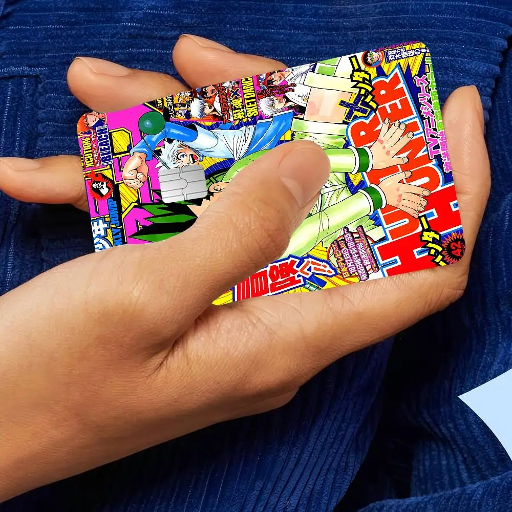 أنيمي H-Hunter X Hunter 100% رائجة البيع أمين الائتمان الخصم البنك بطاقة حافلة بطاقة فيلم الجلد ملصق