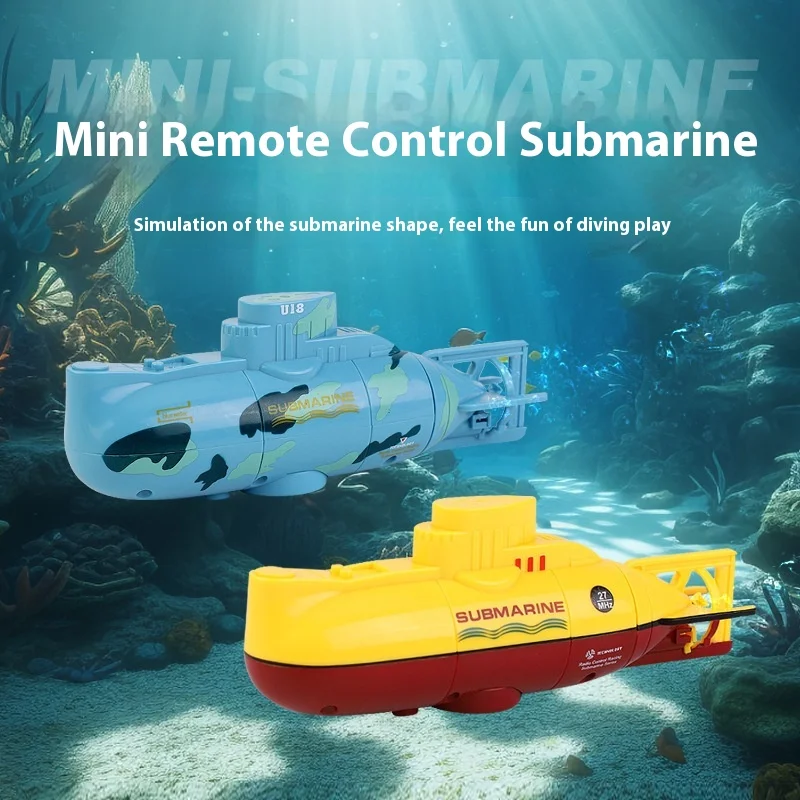 Mini submarino controle remoto elétrico, controle remoto barco, simulação brinquedo, presente modelo, canal 6