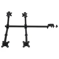 Monitor Holder Stand, Monitor Holder Swivel 360°, 4-Way Monitor Swivel Arm Table Mount Holder, Screen Mount 4 Compartments