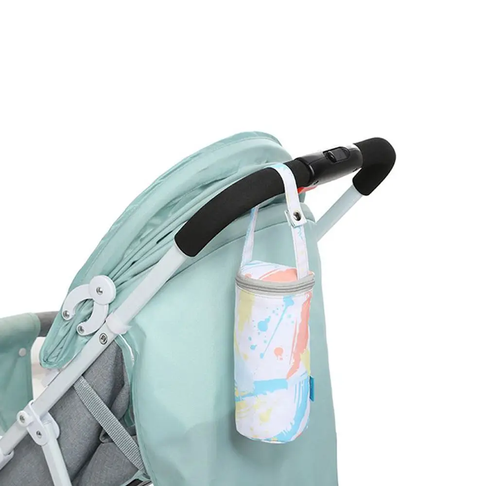 Waterproof Simple Portable Food Feeding Cup Bag Cartoon Stroller Accessories Hanging Thermal Bag Insulation Bag Bottle Bag