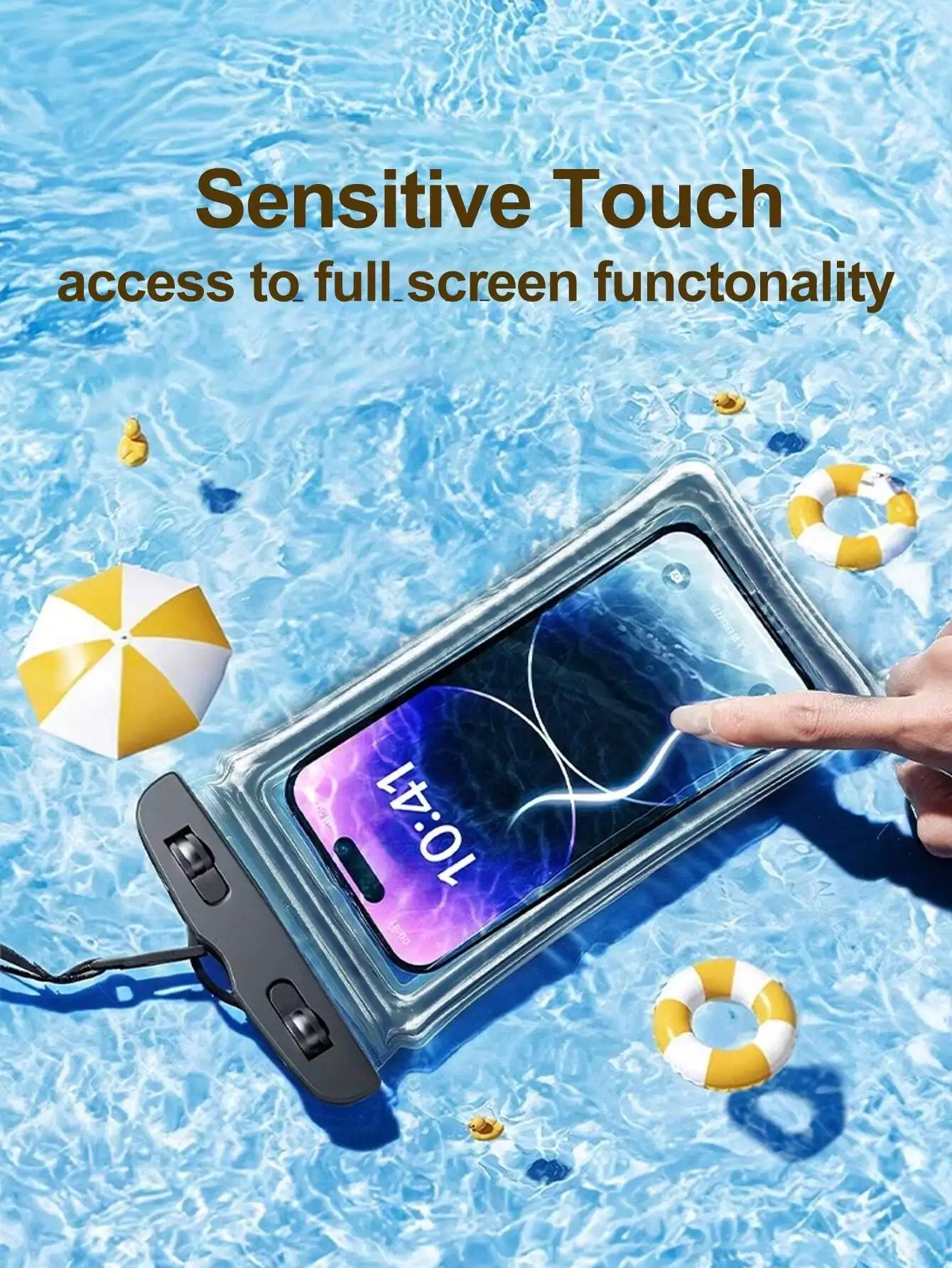 Floating Waterproof Phone Pouch Waterproof Phone Case, Underwater Dry Bag Cell Phone Pouch Compatible With  16 15 14 13 12 11 Pr