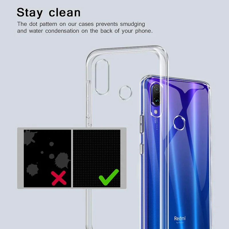 Ultra Thin Soft Clear Phone Case for Xiaomi Redmi Note7 Note 7 Pro 7S Silicone Gel TPU Transparent Slim Back Cover Carcasa Funda