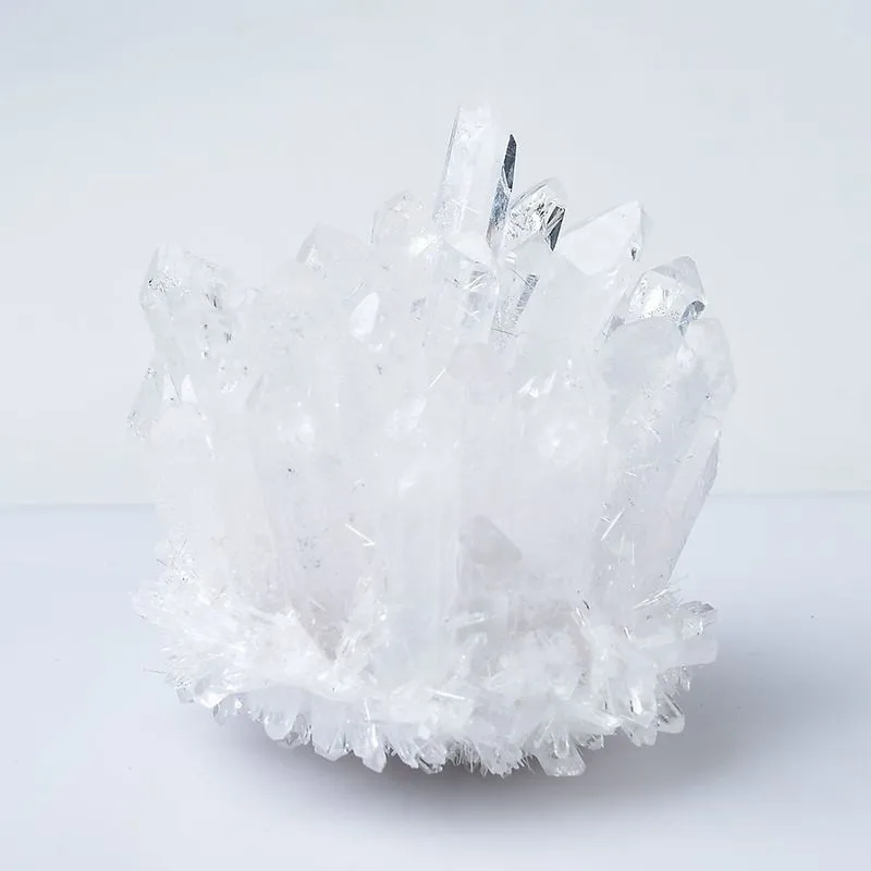 natural white crystal cluster stone, energy degaussing crystal, home decoration gift exquisite jewelry