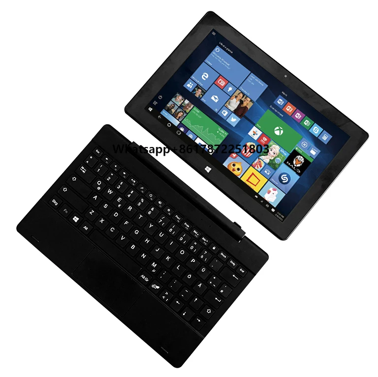 OEM 10.1-inch 4+64GB Touch Screen Personal Learning Education 2 in 1 Win 10 Tablet PC with Docking Keyboard