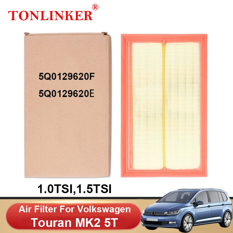 

TONLINKER Air Filter 5Q0129620E For VW Volkswagen Touran 5T MK2 1.0TSI 1.5TSI 2019 2020 2021 2022 2023 Car Accessories Goods