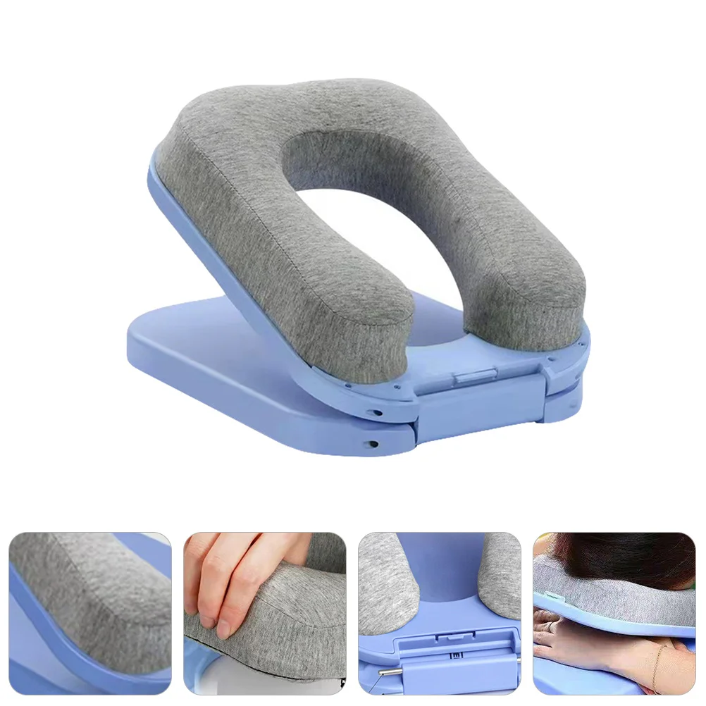 1 oreiller de sieste pliable confortable pour bureau, école, étudiants, oreiller de sommeil portable ergonomique et respirant