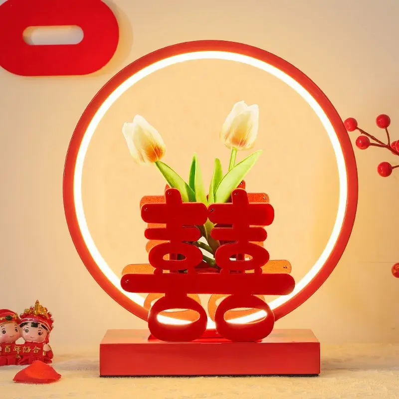 

wedding desk lamp, wedding room bedroom festive, bedside charging lamp, send a pair of newcomers, brides and women
