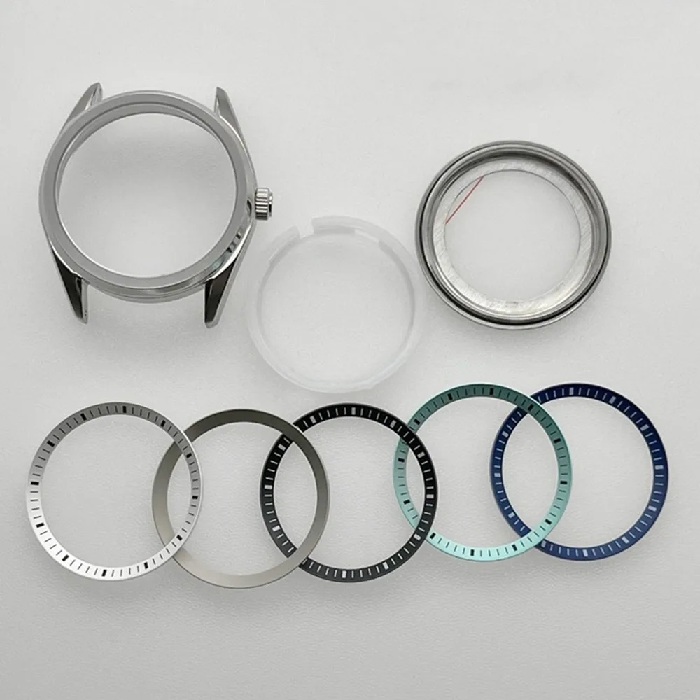 NH35 Case 39.5mm Stainless Steel Sapphire Glass Watch Case for NH35 NH36 4R35A 4R36A Movement Men Women Watch, Fit 28.5mm Dial