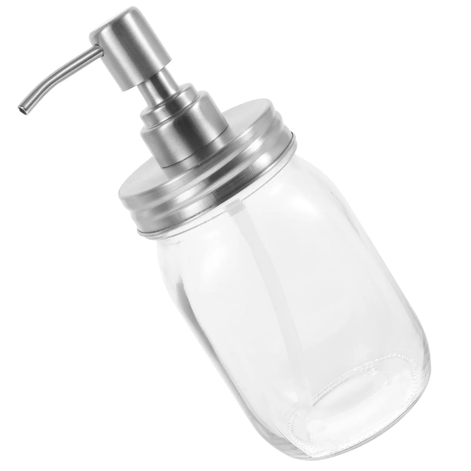 

Диспенсер для лосьона из стекла, 500 мл, герметичный, с прочной помпой из нержавеющей стали, легкое нажатие для дозирования густых кремов, шампуня, мыла