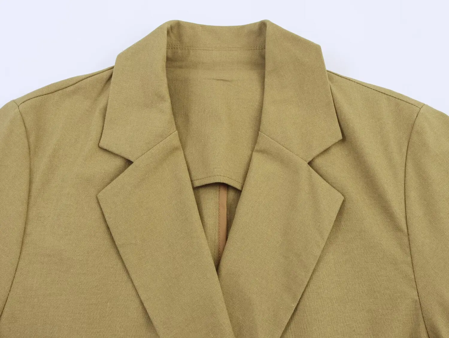 2025 donna autunno nuova moda casual stile pendolare misto lino giacca corta doppiopetto manica a tre quarti