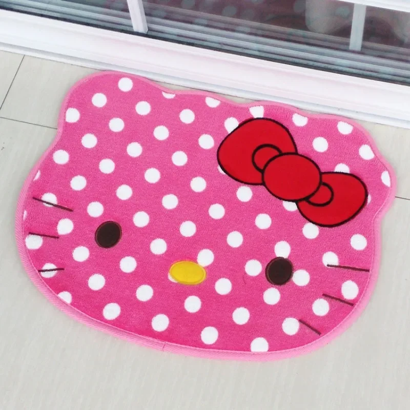 Sanrio Hello Kitty Bedroom Floor Mat, Kawaii, Desenhos Animados, Forma do Personagem do Anime, Home Bathroom Absorvente, Decoração antiderrapante