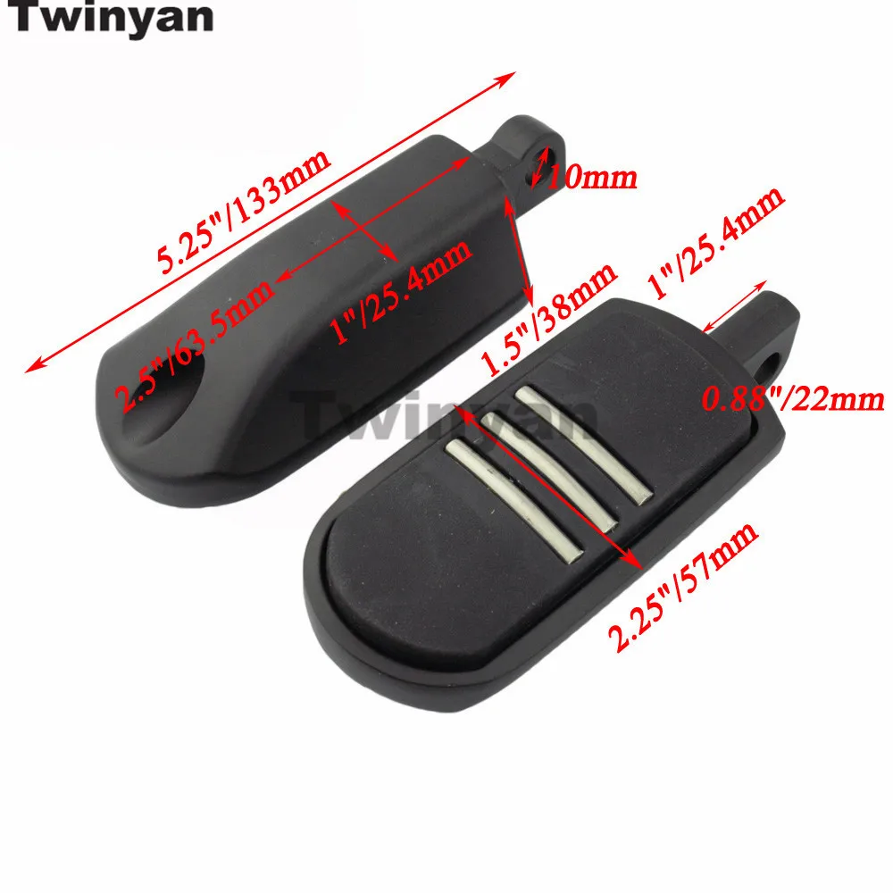 Motorcycle Foot Pegs Front Rear Pedals Slipstream Bike Footrest Floorboard Male Mount For Harley Dyna Sportster XL 883 1200