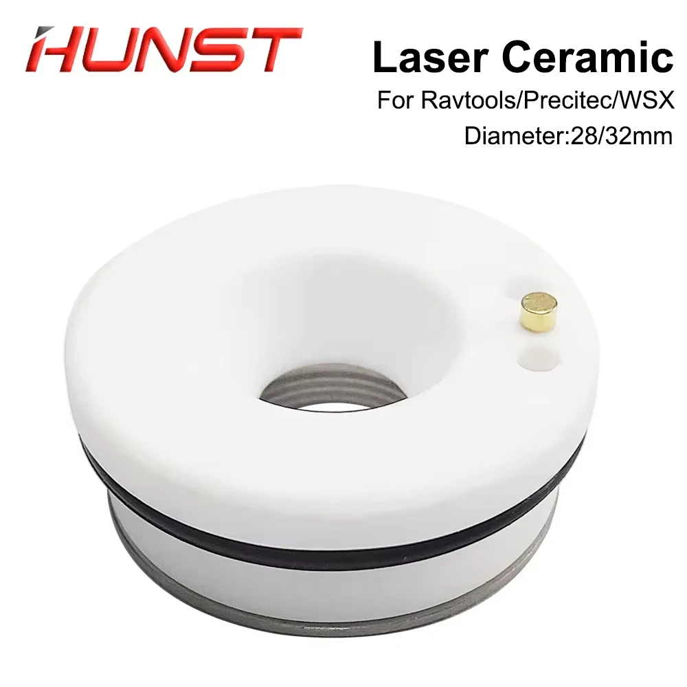 HUNST Laser Ceramic Ring Laser Nozzles Holder 28/32mm For Raytools WSX Precitec HSG HANS DNE Fiber Laser Cutting Head