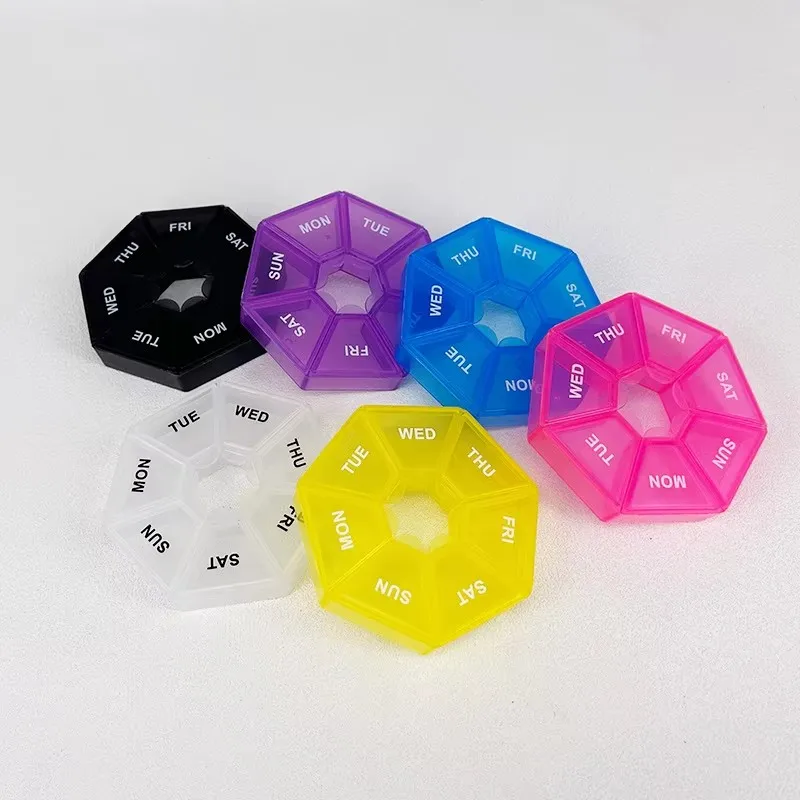 

1/2Pcs 7 Days Pill Medicine Box Weekly Tablet Holder Portable Travel Mini Small Pill Box Pills Cases Storage Organizer Container