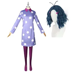 Adult Women Movie Inside Out Cosplays Envy Purple Dress Costume Or Wig