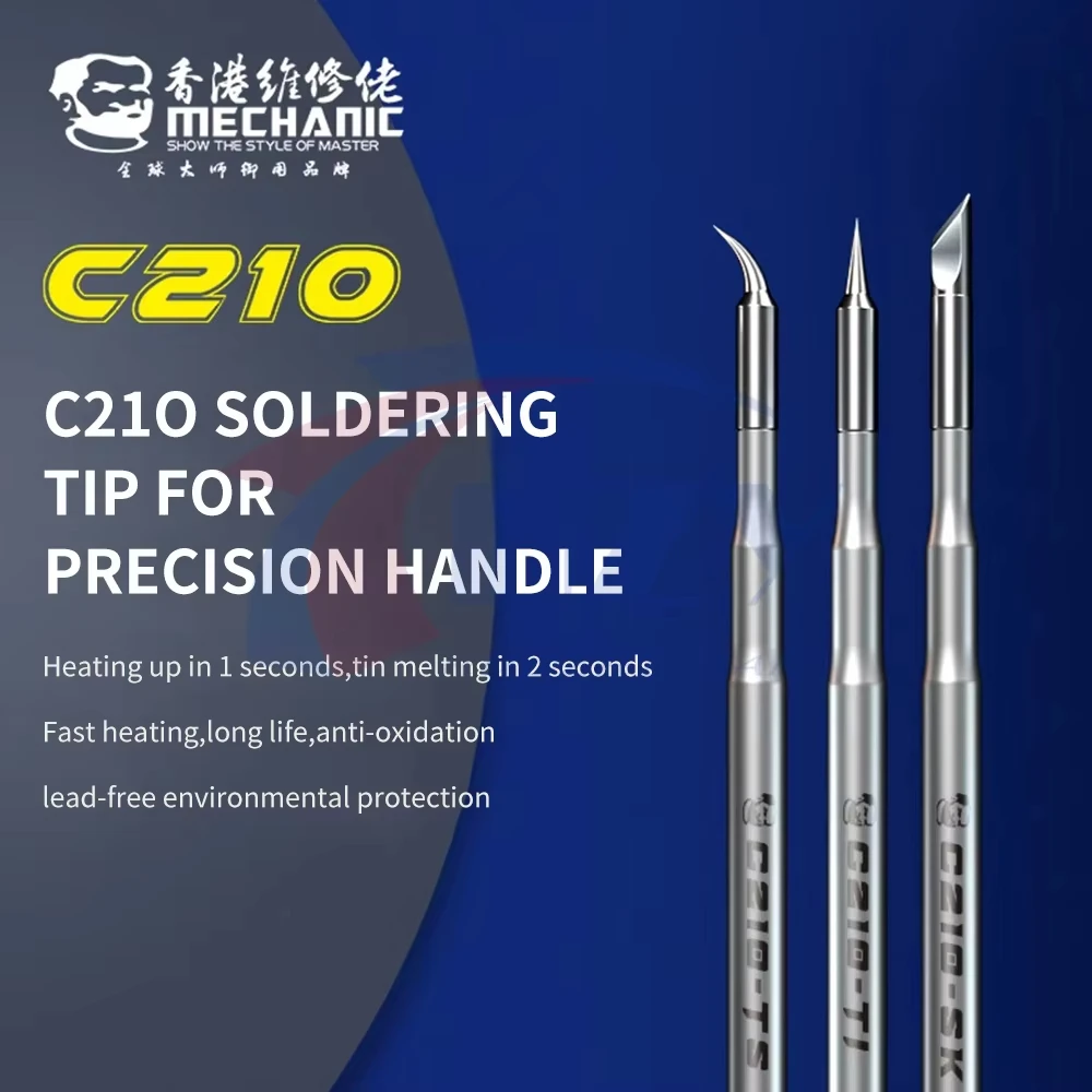 Mechanic C210 Soldering Iron Tips 210 Tips for T210-A T210-NA Sugon T26 T26D Soldering Handle Soldering Station Welding Tip