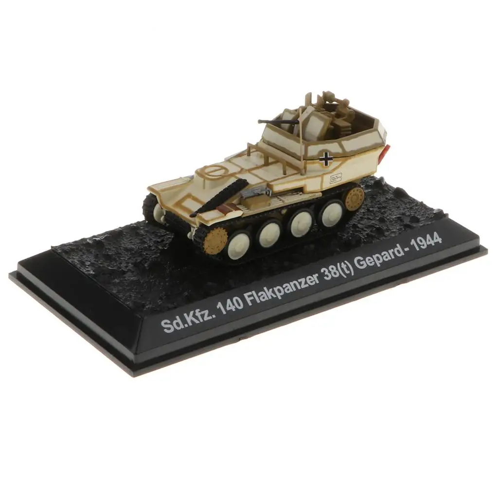 1/72th Diecast WWII German Sd.Kfz.140 Flakpanzer 38(t) Gepard-1944 Tank Model,