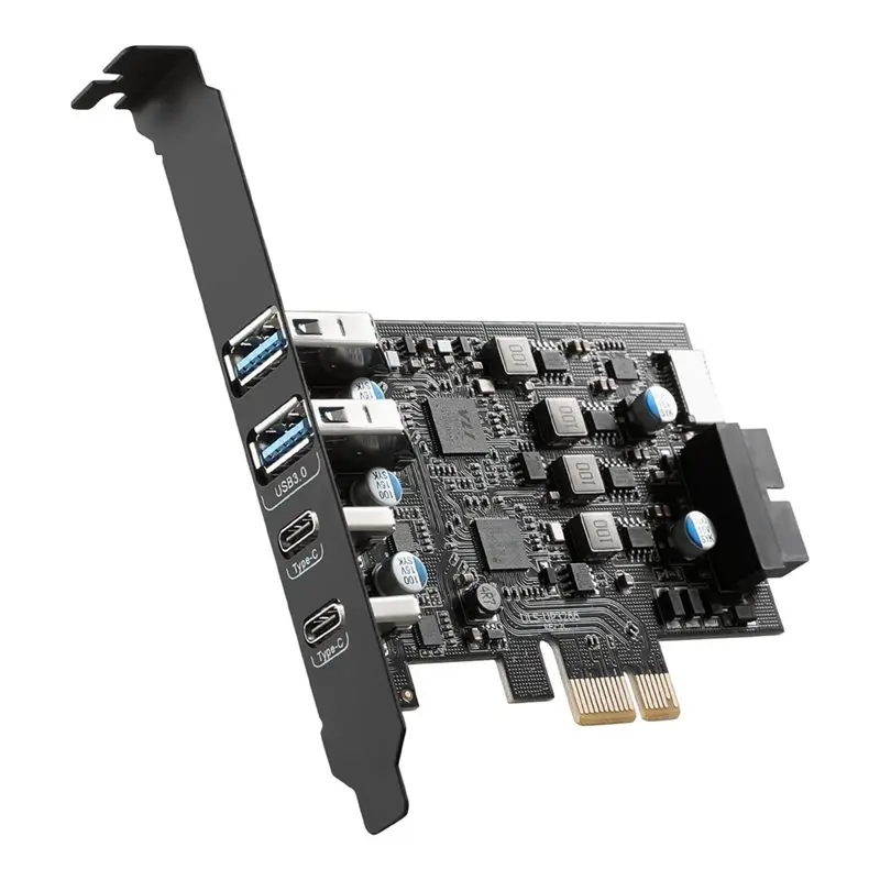 PCI Express To USB 3.0 5Gbps Pcie Expansion Card,USB-C Adapter For Desktop PC-Y18A